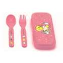 Smiley Baby pink, Besteck 2-er Set 14 cm