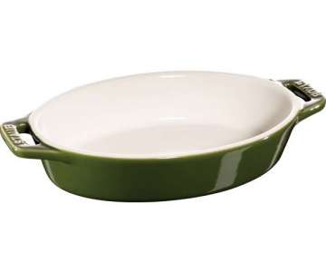 Keramik Auflaufform oval, basil 0.4l / 17 cm
