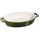 Keramik Auflaufform oval, basil 0.4l / 17 cm