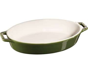 Keramik Auflaufform oval, basil 1.1l / 23 cm