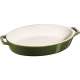 Keramik Auflaufform oval, basil 1.1l / 23 cm
