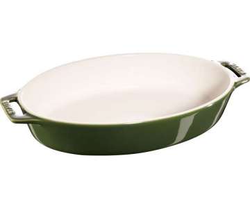 Keramik Auflaufform oval, basil 2.3l / 29 cm