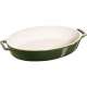 Keramik Auflaufform oval, basil 2.3l / 29 cm