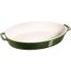 Keramik Auflaufform oval, basil 4.0l / 37 cm