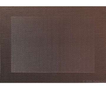 Tischset PVC colour 33x46cm, braun mit gewebtem Rand