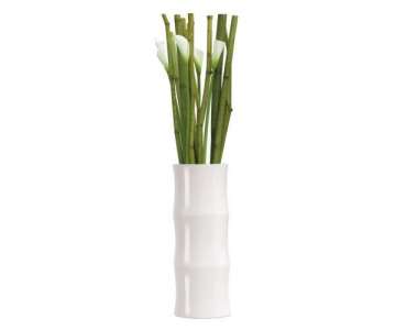 Bamboo & Deco Vase weiss 11cm H: 30cm