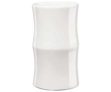 Bamboo & Deco Vase weiss 13cm H: 24cm