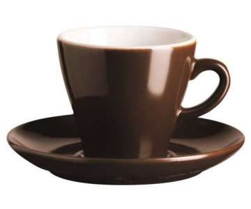 Caff ti amo Cappuccinotasse mit Unterer 0.17 lt. braun