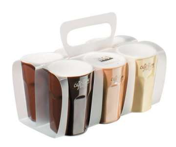 Classic Mugs 6er Set Becher Espresso 0.1 lt. 6 Farben assort