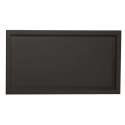 Geometric Holztablett 14x25cm H: 2cm schwarz