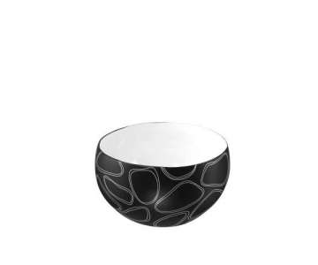 Loops Schale schwarz 26.5x25.5cm H: 14.8cm