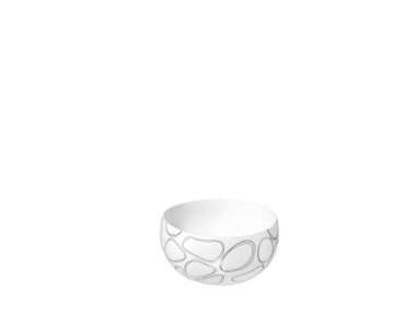 Loops Schale wei 19x18cm H: 10cm
