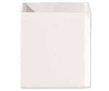 Quadro Vase rechteckig weiss 12x8cm H: 13cm