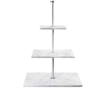 Slate & Marble Marmoretagere 3-stufig H: 49cm weiss
