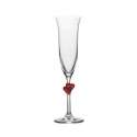 L'Amour Sektkelch mit roten Herzen 175ml H: 242mm