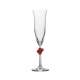 L'Amour Sektkelch mit roten Herzen 175ml H: 242mm