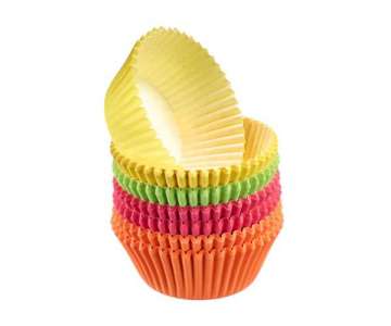 150 Stk. Muffin Papier-Backfrmchen,  7 cm, 4-farbig sortie