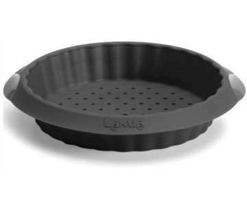 Backform Tartelett 4er Set schwarz, perforiert, 12 cm