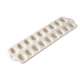 Madeleineform f. 18 Stk., 36x11x1.5 cm, creme