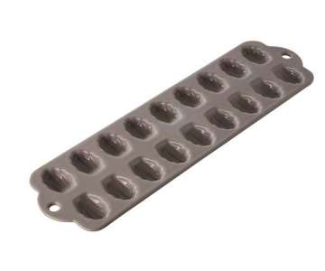 Madeleineform f. 18 Stk., 36x11x1.5 cm, Sesam-grau