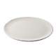 Platte rund,  26.8 cm,  H: 1.5 cm, Schiefer-Stil, weiss