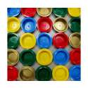 Becherdeckel rot, zu Paccossier Becher, Set  10 Stk