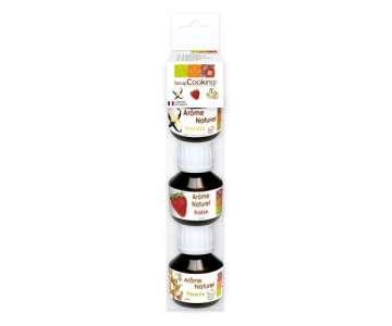 Natrliches Aroma 3er-Set, Pistazie, Vanille, Erdbeere