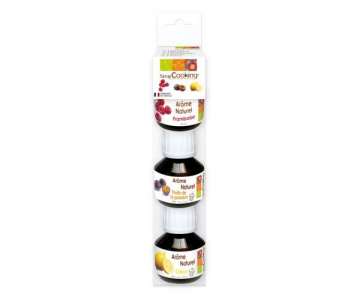 Natrliches Aroma 3er-Set, Himbeere, Zitrone, Passionsfrucht