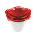 Daisy Rosen Schlchen mit Topf 4 tlg. weiss/rot