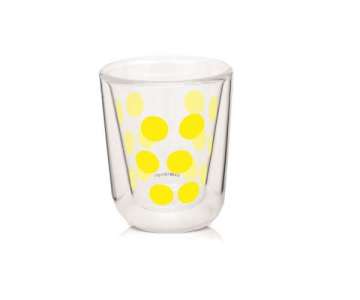 Dot Dot Espressoglas gelb, doppelwandig 7.5 cl