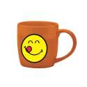 Smiley Porz. Espressotasse coral/Emoticon yummy 7.5cl