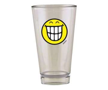 Smiley Glas, Emoticon breites Grinsen 30 cl