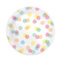 Teller Karton, 8 Stk. Confetti 23cm