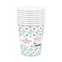 Becher Karton, 8 Stk. Sterne rot 25cl
