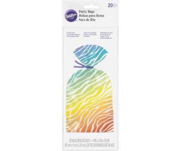 Sssigkeitenbeutel Zebra-Look bunt, 20 Stk.