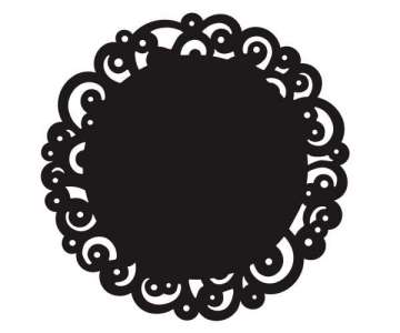 Tortenspitze schwarz, f. Torten/Kuchen etc., 25 cm, 10 Stk.
