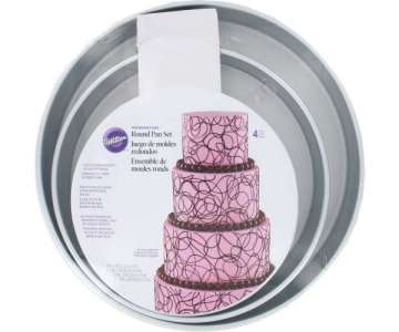Backformen rund, 4er-Set, Aluminium, 15/20/25/30 cm