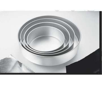 Backformen rund, 4er-Set, Aluminium, 20/25/30/36 cm