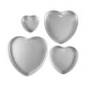 Backformen Set Herzen 4er-Set, Aluminium