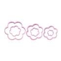 Plastik Ausstechform Blume, rosa, 6er Set