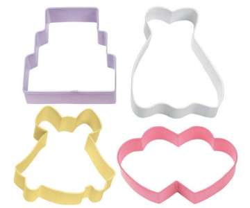 Ausstechformen, Hochzeit,  4er Set