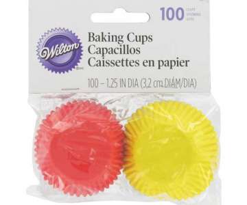 Cupcake Mini-Backfrmchen, rot/gelb/blau, 100 Stk.