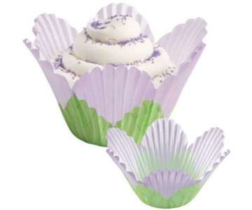 Cupcake Backfrmchen Blume, Lavendel, 24 Stk.