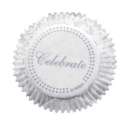 Cupcake Backfrmchen Celebrate, silber, 75 Stk.