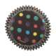 Cupcake Backfrmchen Neon Dots, schwarz, 75 Stk.
