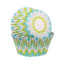 Cupcake Backfrmchen Zick-Zack, lime, 75 Stk.