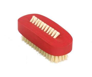 Nagelbrste rot, Naturfasern u. Buchenholz, 25x11.7x9 cm