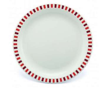 Harfield Teller Stripes 23cm rot