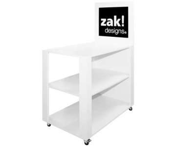 Tisch mit Rollen, weiss 1.16x1.01x0.74 m