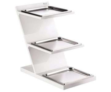 Etagre GN 2/3, gekhlt, 3 Etagen, mit rechteckigen Tabletts